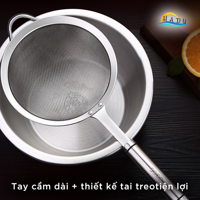 Rây lọc siêu mịn inox 304 cao cấp dày dặn an toàn rây lọc cháo sữa hạt bột đậu nành nhanh sạch nguyên chất hơn SSGP