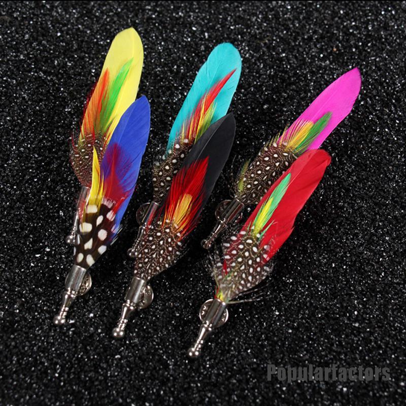 Ghim cài áo đính lông vũ thời trang tùy chọn kiểu dáng