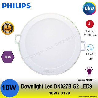 Đèn âm trần Philips Downlight Led DN027B G2 LED6 mỏng gọn, giảm chói, giá cạnh tranh ( BH 24 tháng)- philipsaigon
