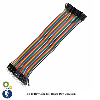 Bộ 40 dây cắm test board chiều dài 30cm loại đầu đực-cái