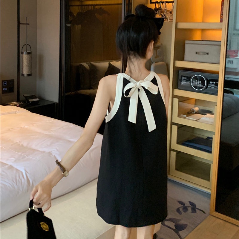 Đầm Ngắn Không Tay Dáng Rộng Thời Trang Mùa Hè 2022 Dành Cho Nữ