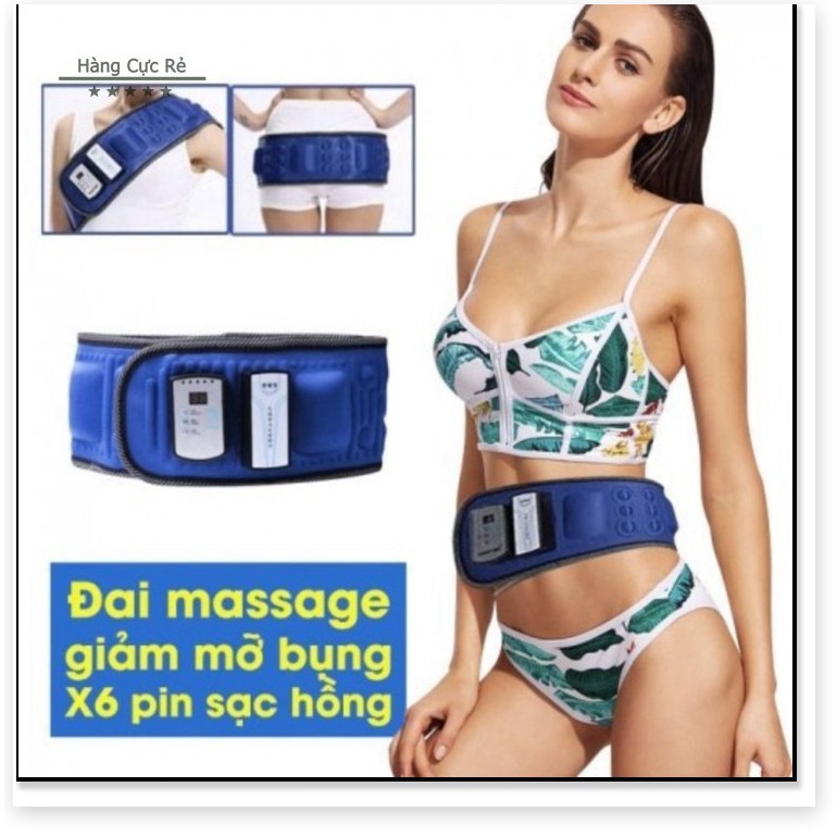 Đai massage giảm mỡ bụng HCR-X6, loại không dây dùng pin sạc - phiên bản mới 2020