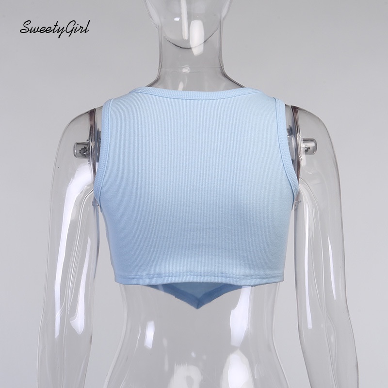 Áo tank top cổ tròn màu trơn thời trang cho nữ