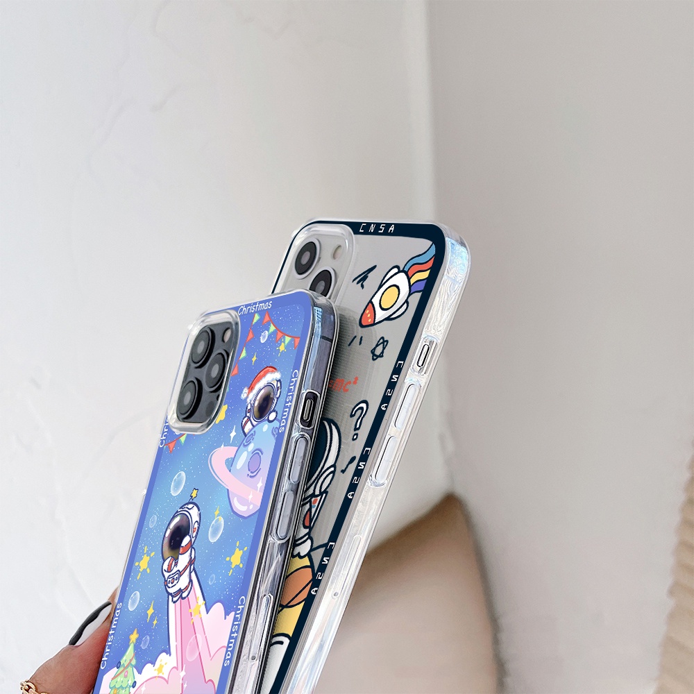 Ốp Điện Thoại Tpu Mềm Chống Sốc In Hình Phi Hành Gia Cho iPhone 11 12 13 pro max XS X XR XSMax 7 8 6 6s plus 5 4 SE 2020