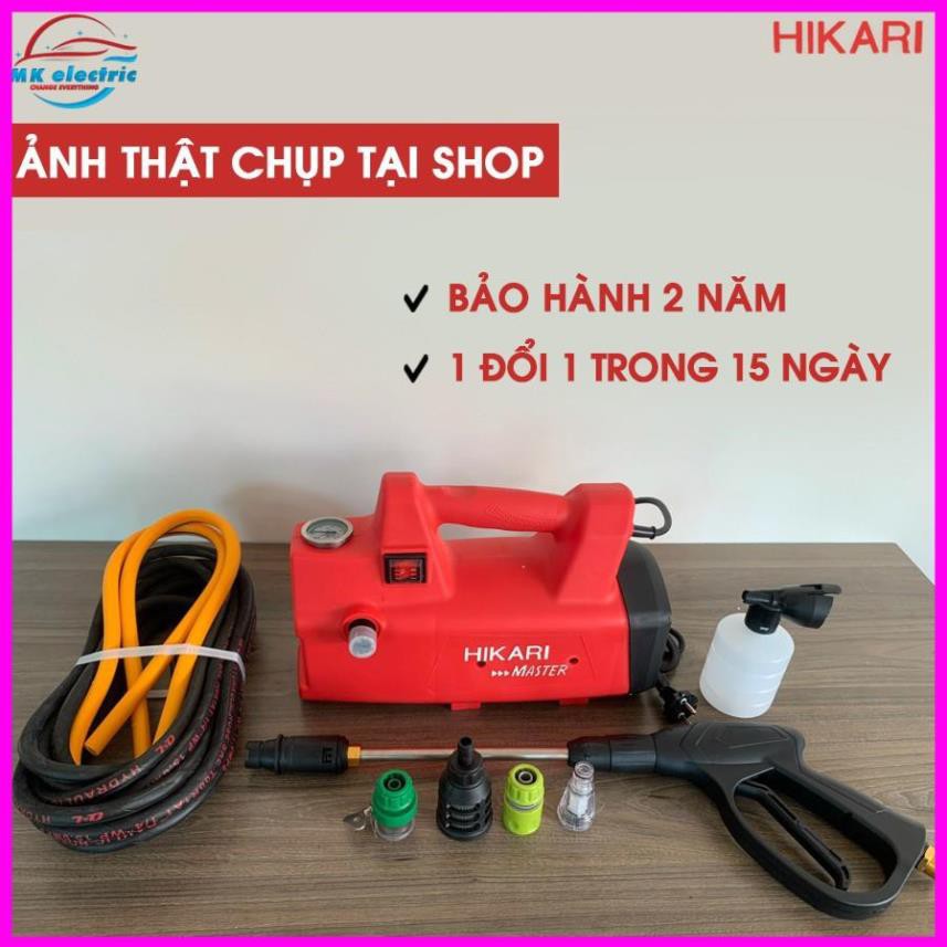 Máy rửa xe mini, Máy xịt rửa cao áp HIKARI HK-H3 - Có áp chống giật + Chống cháy [BH 24 Tháng]