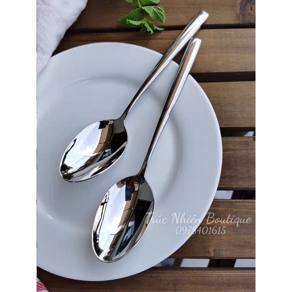 Muỗng thìa Inox 18/10 304 Fontignac cao cấp sáng bóng sang trọng