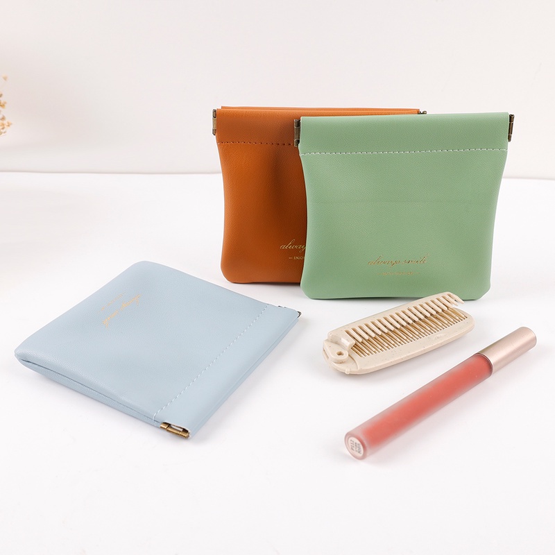 [Portable Small PU Cosmetic Bag ] [Travel Portable Toiletries Lipstick Storage Bag] [Women Waterproof Makeup Bags Coin Bag]