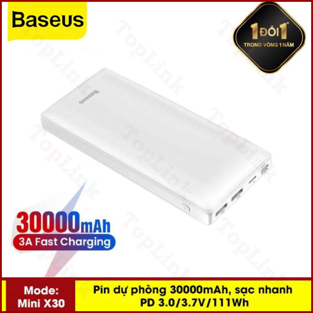 [CHÍNH HÃNG] Pin Sạc Dự Phòng Baseus X30 - Q PD Fast Charge 30,000mah Cho Smartphone/ Tablet/ Macbook