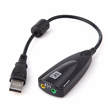 Usb Sound card adapter 5h 7 1 .H5, Dây chia mic Và loa từ cổng USB,  cáp nối USB ra sound cho máy tính