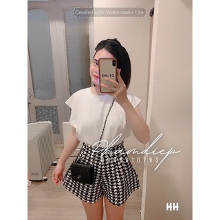 ⚡️BÁN SỈ⚡️Set đồ gồm áo phông tay hến và quần zic zac
