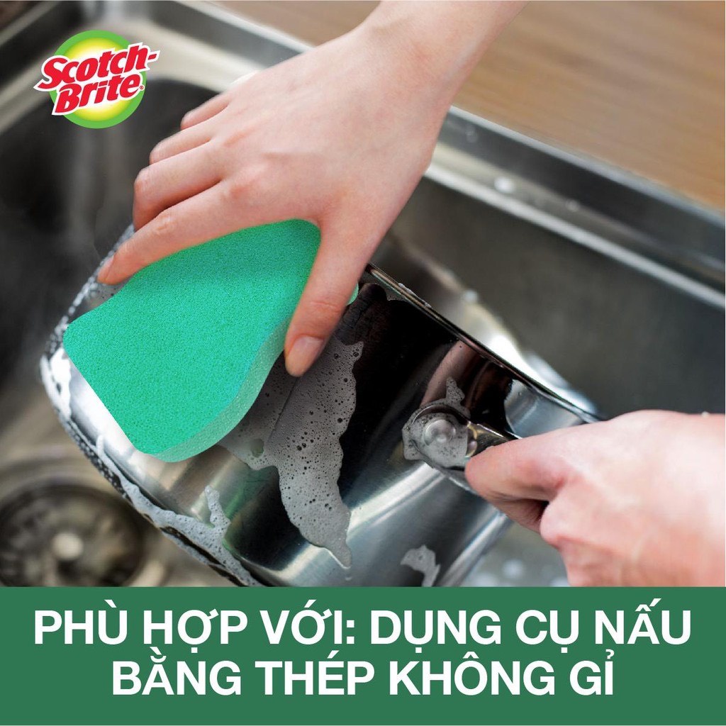 [Chính hãng] Miếng mút rửa bát hạt nổi Scotch-Brite 3M Thái Lan