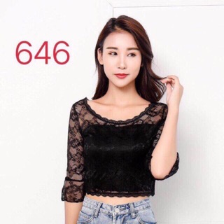 Áo mặc trong váy sát nách, ren _ TAY LỠ