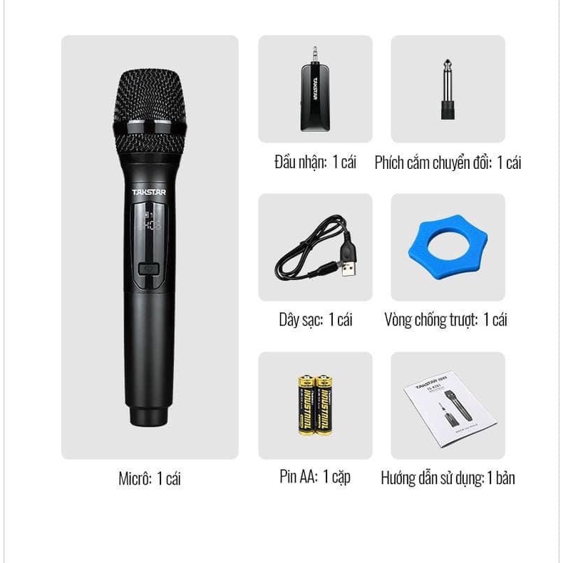 [Mã ELHACE giảm 4% đơn 300K] Mic không dây livestream cao cấp TakStar TS K201 chính hãng