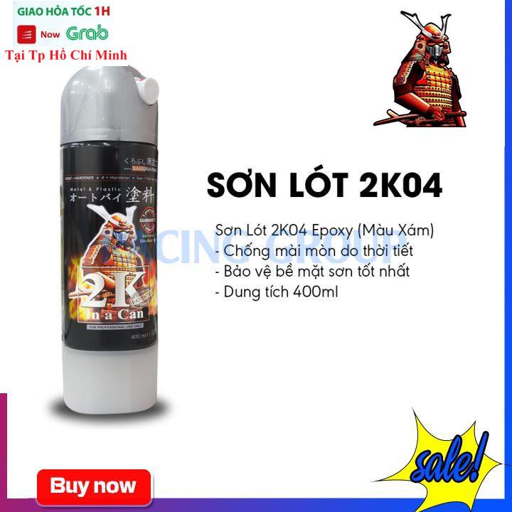 Sơn Chính Hãng Samurai 2K04 - Sơn Lót Xám Bám Dính Tốt Trên Mọi Bề Mặt