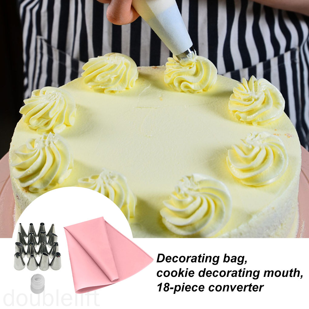 Bộ 18 Món Đuôi Bắt Kem Trang Trí Bánh Bằng Thép Không Gỉ