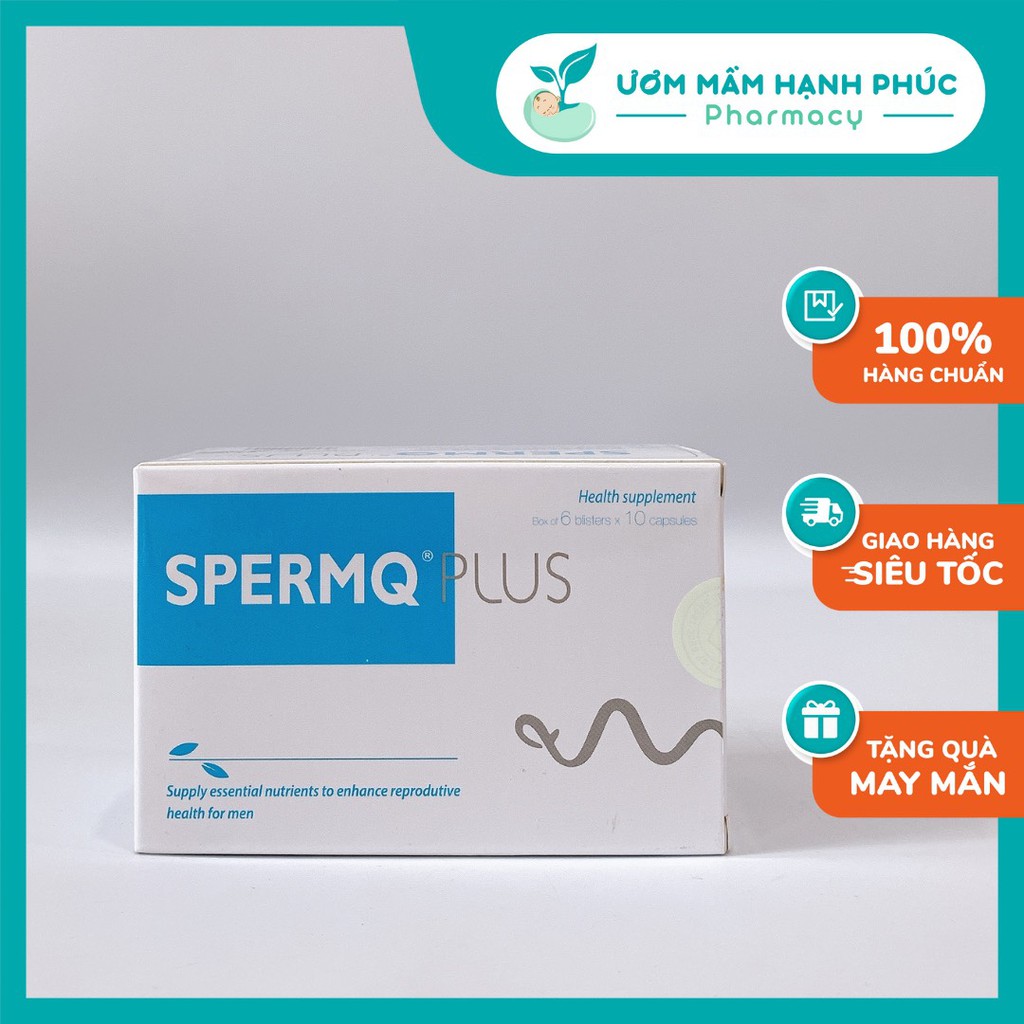 SpermQ Plus  tăng thụ thai, tinh trùng yếu sẽ tăng chất lượng và số lượng, hỗ trợ vô sinh hiếm muộn