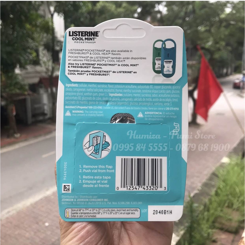 Miếng ngậm Listerine Cool Mint  Pocketpaks