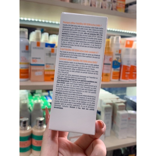 Kem chống nắng ngăn ngừa đốm nâu FotoUltra100 ISDIN Fusion Fluid Active Unifi SPF 50+ 50ml