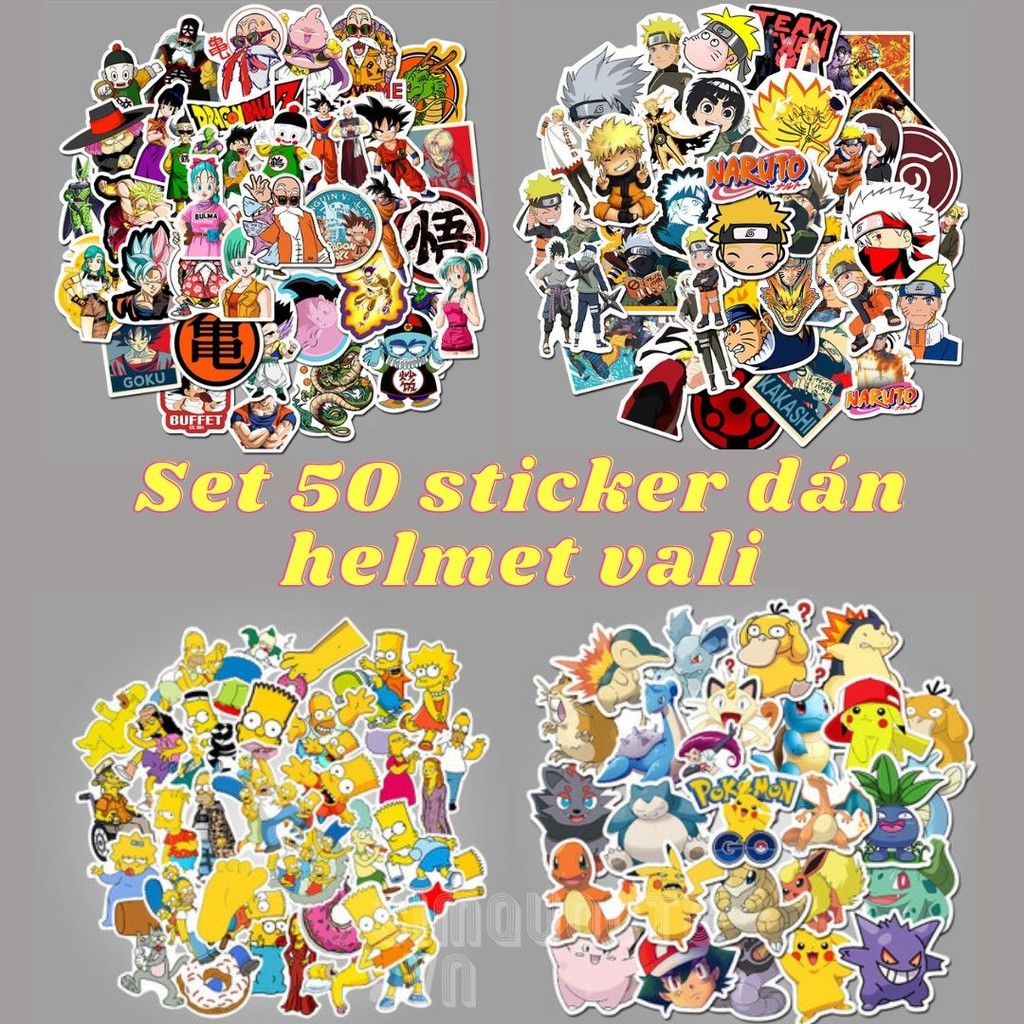 [Có thể bóc ra dán lại] Sticker dễ thương dán trang trí laptop, mũ nón bảo hiểm, vali, xe tay ga, ván trượt ST223