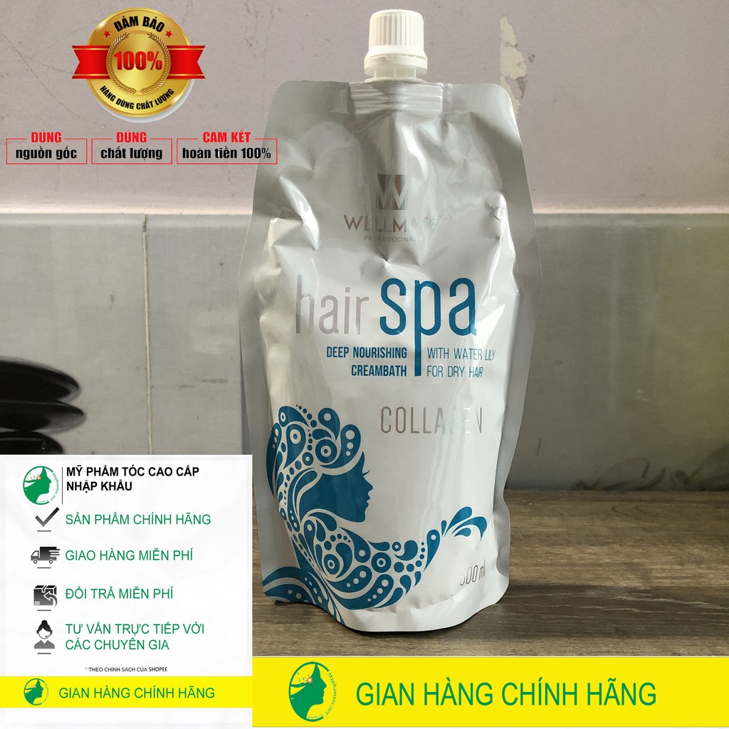 #cam_kết_chính_hãng$$ KEM HẤP PHỤC HỒI WELLMATE KERATIN 500ML