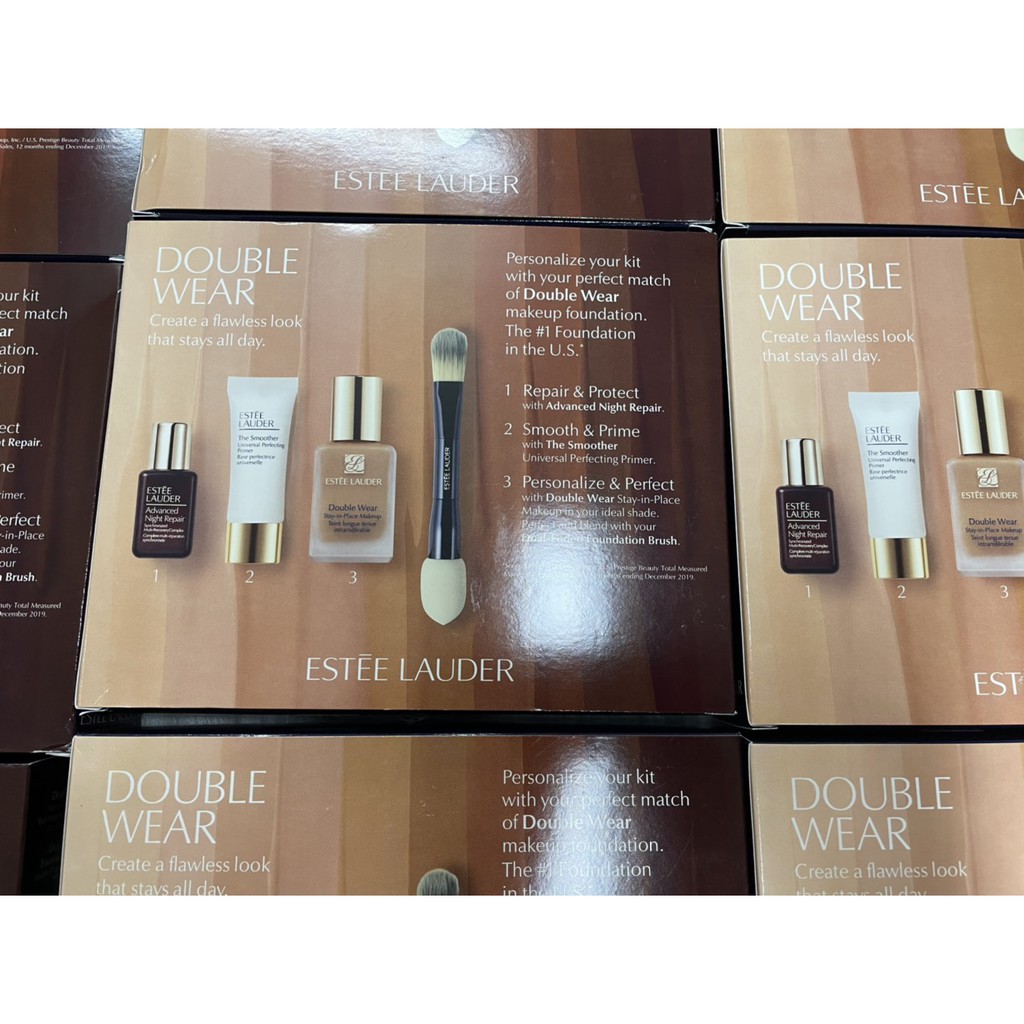 [CÓ BILL US] Set Estee Lauder 3 món kem lót, cọ và serum 15ml