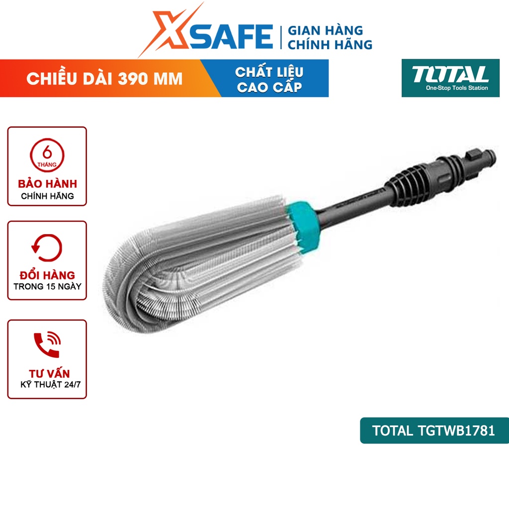 Cọ làm sạch bánh xe TOTAL TGTWB1781 dài 390mm, nhựa PP và PA66+30GF, đầu cọ cao cấp thích hợp dùng chung mẫu TGTSG026