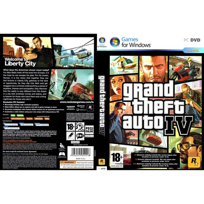 Bộ 4 Máy Chơi Game Gta / Grand Theft Auto Iv Usb Pc