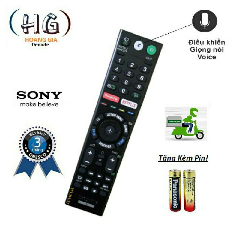 Remote Điều khiển tivi Sony giọng nói- Hàng tốt .Tặng kèm Pin