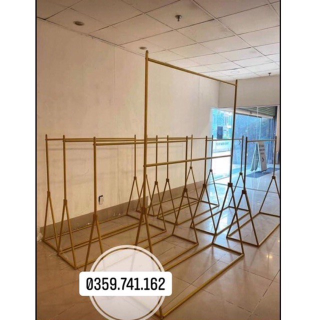 KỆ TREO YU VÀNG HAI TẦNG - GIÁ TREO SƠN TĨNH ĐIỆN LOẠI 1 - SÀO TREO CHO SHOP