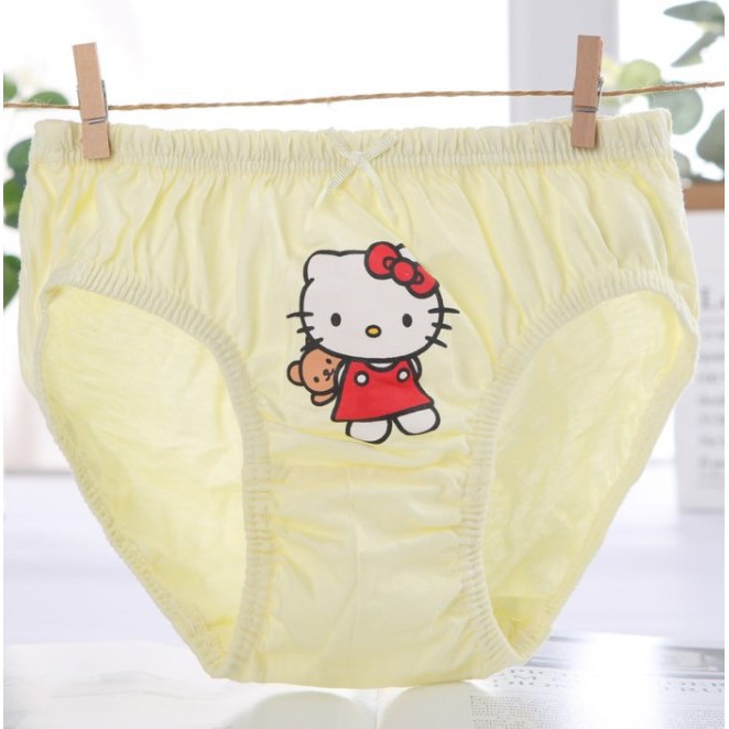 Set 5 quần lót bé gái Hàn Quốc 100% cotton mẫu Mèo Hello Kitty