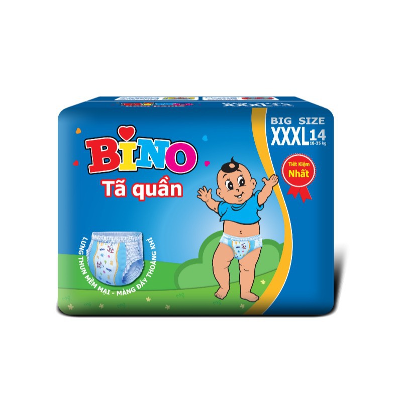  Tã quần bino xxxl big size gói 14 miếng ( 18-35kg )