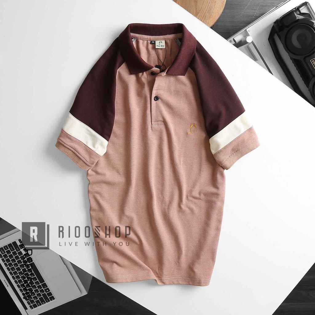 Áo thun nam polo cá sấu, áo phông nam có cổ polo form rộng tay ngắn cao cấp Heyboy RSP068 Riooshop có size lớn big size | BigBuy360 - bigbuy360.vn