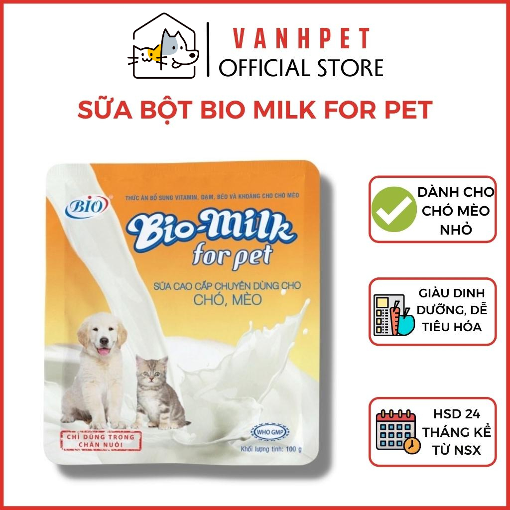 Sữa bột Bio Milk For Pet cho chó mèo nhỏ dạng bột cao cấp - vanhpet