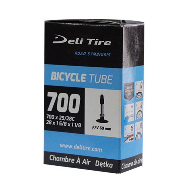 Săm Deli Tire 700x25/28 van nhỏ - made in Indonesia