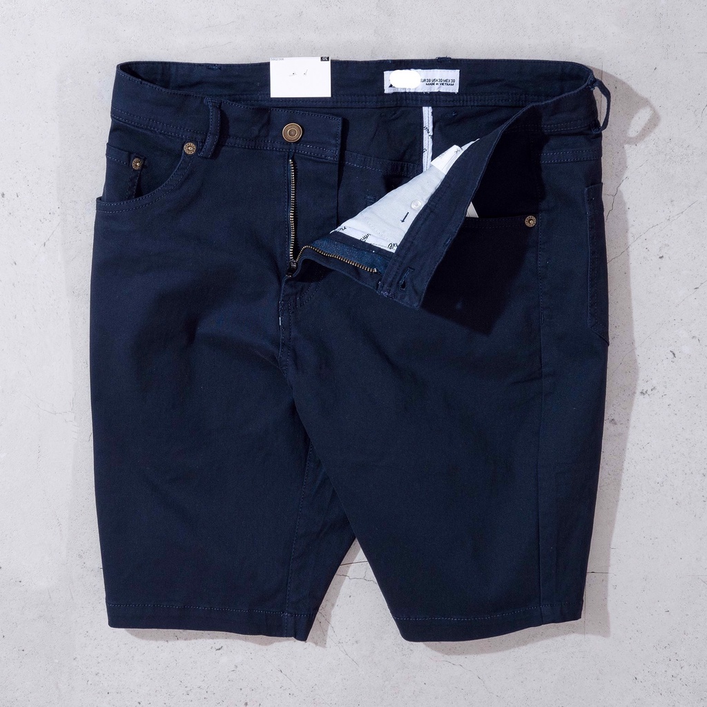 Quần sooc kaki jean nam trơn kiểu dáng trẻ trung, năng động VNLINE - QSKKJZR