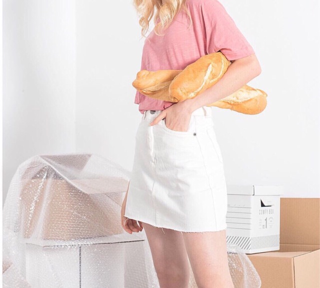 Chân váy đen/trắng Asos form A | BigBuy360 - bigbuy360.vn