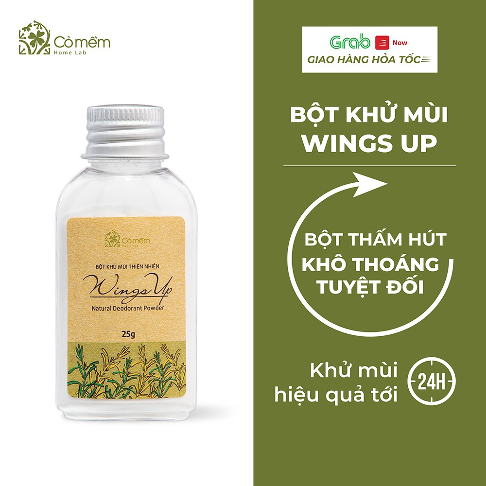 Bột Khử Mùi Wings Up Khử Mùi Hôi Chân Hôi Nách Giảm Tiết Mồ Hôi Hôi Cỏ Mềm 25g