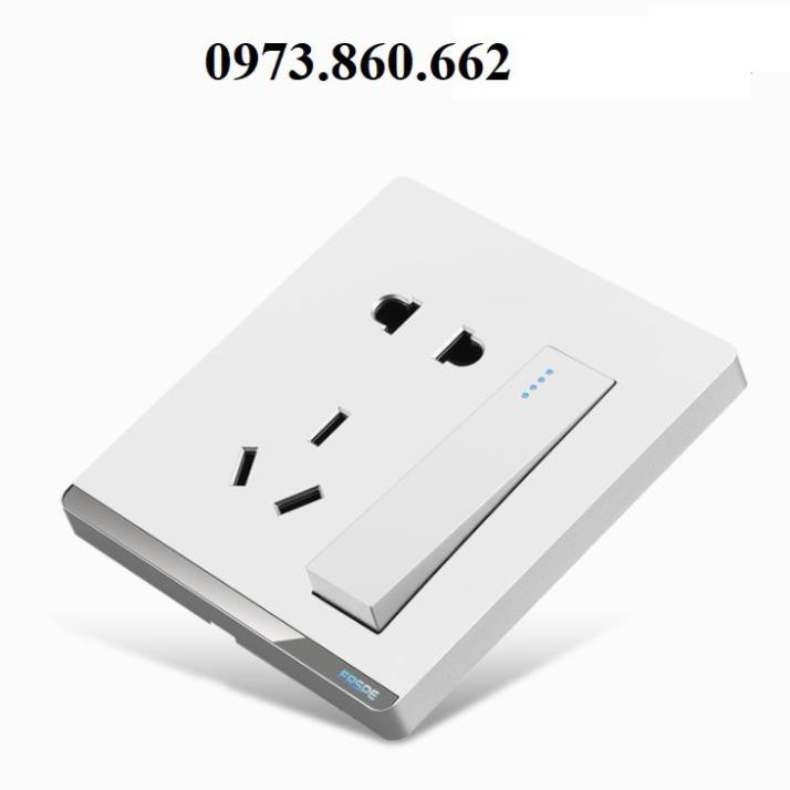 ổ cắm công tắc trắng sữa cao cấp -TBĐ