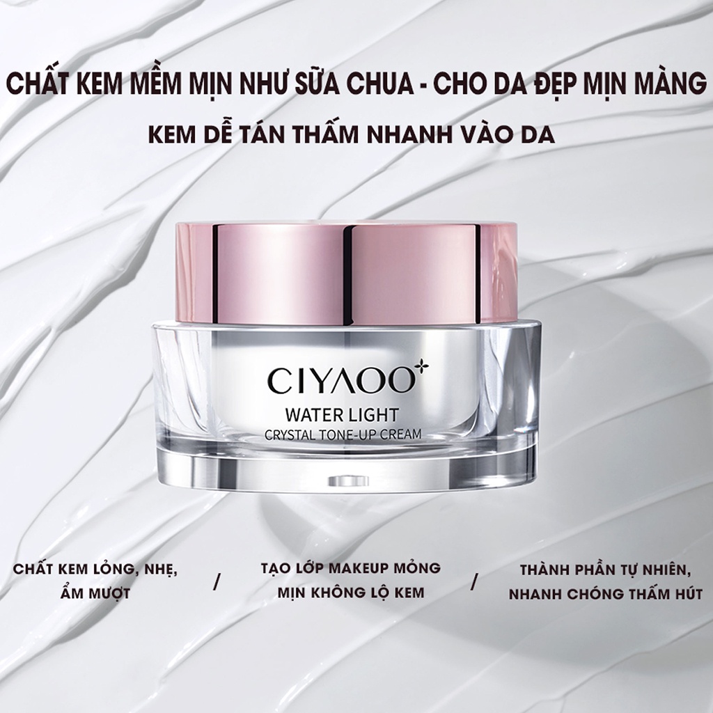 Kem Dưỡng Da CIYAOO Dưỡng Ẩm Làm Trắng Da Nâng Tone Cream 2 IN 1 Có Thể Sử Dụng Như Kem Lót MSP QX0066-02