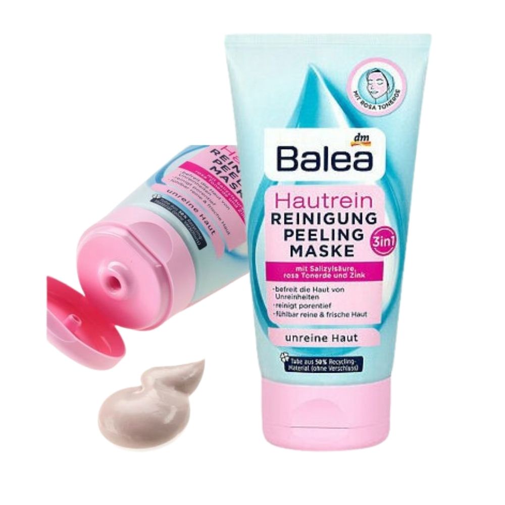 Sữa rửa mặt Balea Hautrein Reinigung Peeling Maske 3in1 150ml (sữa rửa mặt-mặt nạ-tẩy da chết) - Shop Mecici