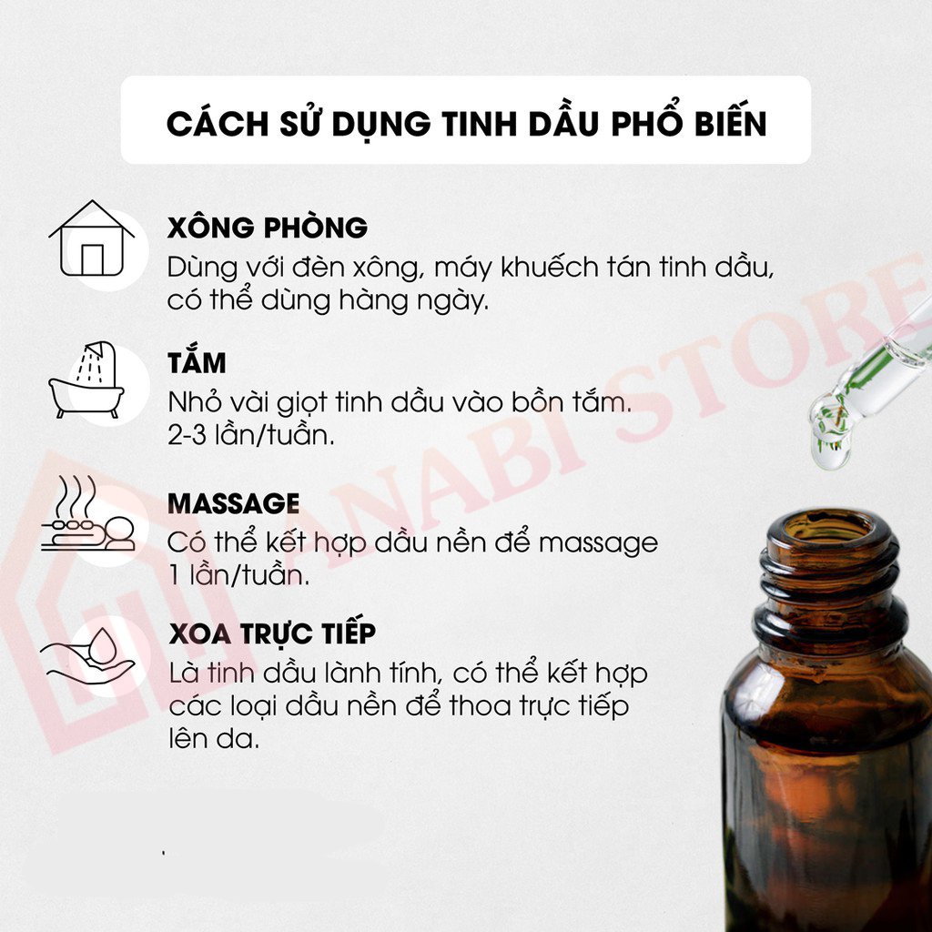 Tinh Dầu Nguyên Chất Tự Nhiên Lọ 10ml TDTN