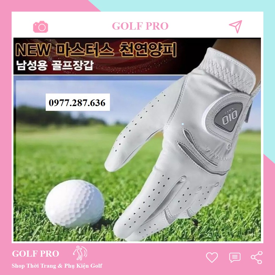 Găng tay đánh golf nam da cừu có cả hai tay chống trượt thoáng khí GOLF PRO GT027