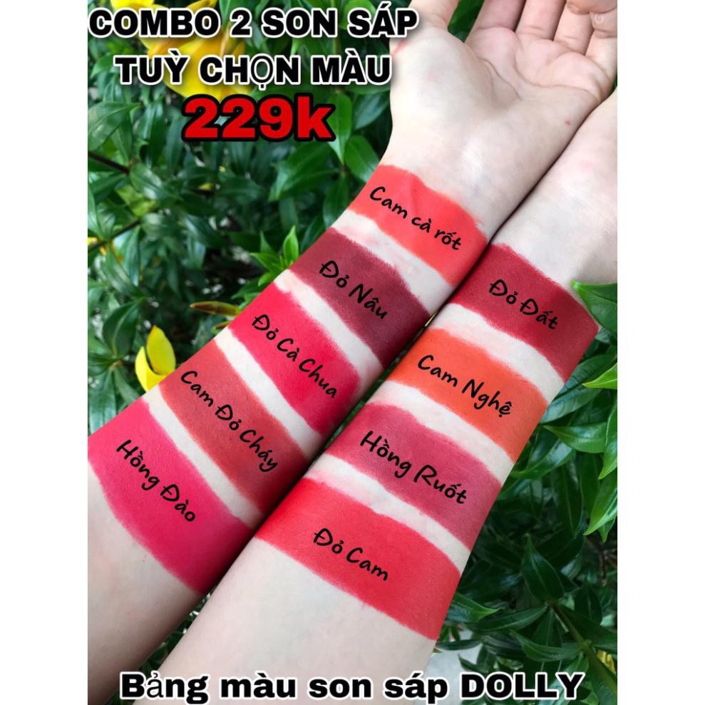 Hot Hot! Set Son Sáp Phủ Phấn Dolly Không Chì Chỉ 229k Chọn Màu ( 1 Set Có 2 Thỏi Son Dolly)