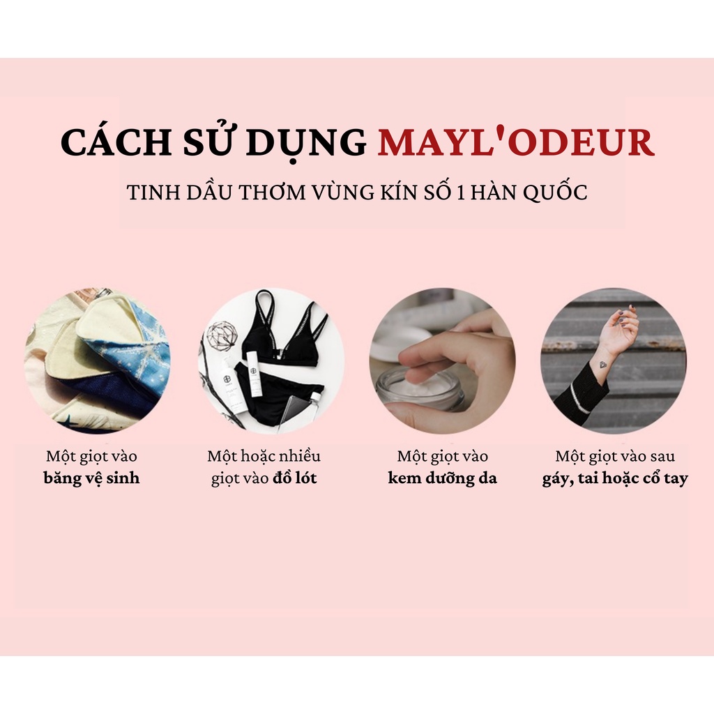 Nước hoa vùng kín nữ Mayl'odeur 6 Hương thơm nhẹ nhàng, sang trọng, dưỡng ẩm