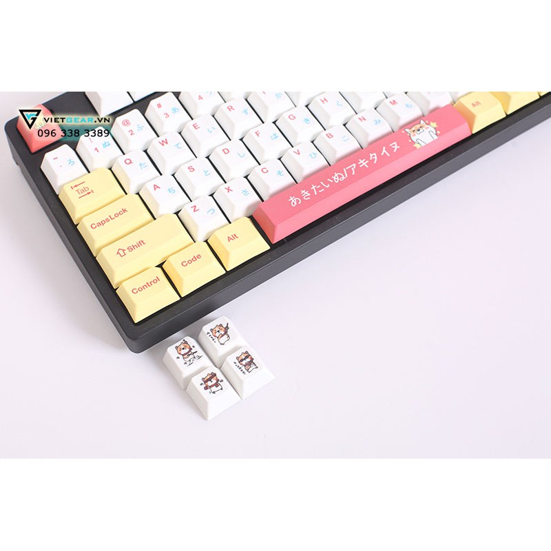 Bộ nút bàn phím Shiba Inu thick Pbt dyesub, cherry profile 128 nút