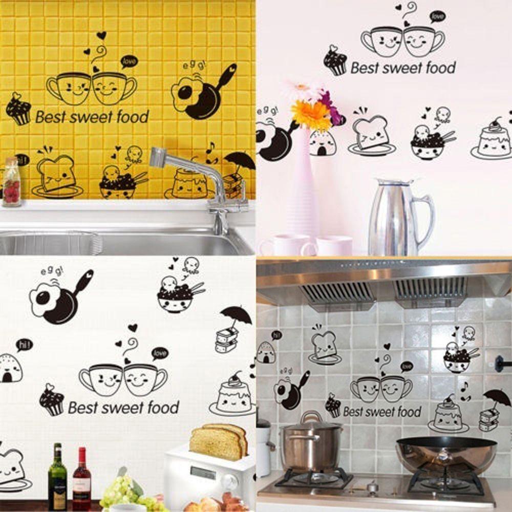 Hình Dán Trang Trí Tủ Lạnh Dễ Thương Bắt Mắt