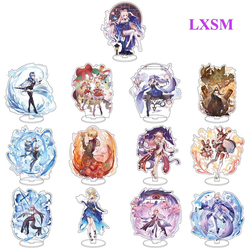 Móc Khóa Nhựa Acrylic Hình Nhân Vật Game Genshin Zhongli Dễ Thương