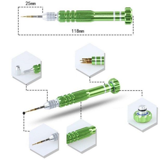 Bộ Tua Vít 5 Đầu Sửa Chữa Điện Thoại , Đồng Hồ Đa Năng