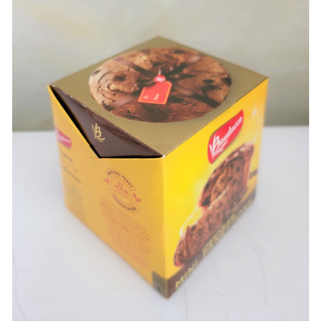 [Hộp 100g - CHOCOLATE] BÁNH BÔNG LAN SÔ CÔ LA MINI [Brazil] BAUDUCCO Chocolate Mini Panettone