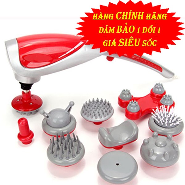 Máy Massage Cầm Tay, Máy Mát Xa Cầm Tay Lưng Cổ Vai Hồng Ngoại 10 Đầu KING MASSAGER